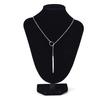 Damen Persönlichkeit Einfach Atemberaubend Goldener Stab Kreis Lariat Halskette Schmuck