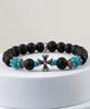 Shoveoff C24Svb-1013 Handmade Natural Stone Turquoise Onyx Matte Bracelet