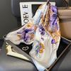 Polka Dot Printed Silk Scarf Women Simulated Silk Elegant And Versatile Headwear Bag Accessories Clothing Square Scarf