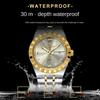 Top Brand Luxury Ultra-thin Men's Watch Diamond-encrusted Waterproof Quartz Luminous Wristwatch