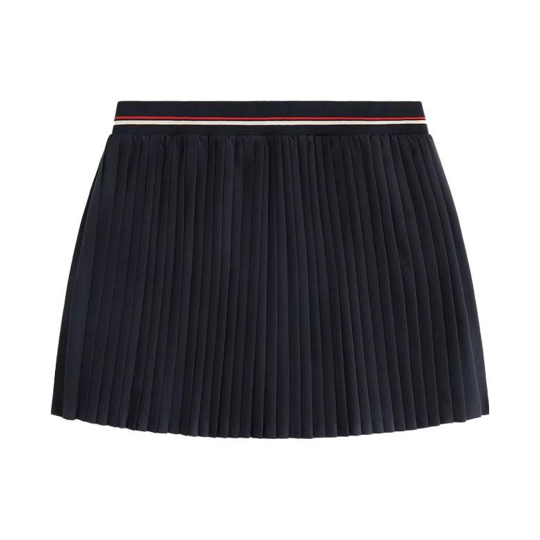 

Kith X Wilson Collaboration Solid Color Brand Logo Embroidered Mid-Rise Pleated Tennis Casual Skirt Women skirts Black w91w314131wbka S