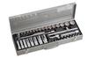 TONE MX400 Mixed Socket Wrench 39 Pieces Set, 12.7mm (1/2") Drive, Silver,