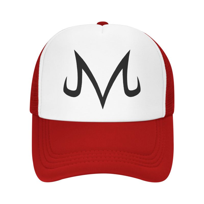 

Majin Buu Mesh Baseball Caps Unisex Adjustable Snapback Hat Summer Breathable Casual Sun Visor Hats Trucker Hat Adjustable красный