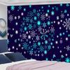 Tapisserie murale à suspendre avec paysage de neige et sapin de Noël, flocon de neige, maison, cadeau de vacances, décoration d'intérieur psychédélique rétro bohème