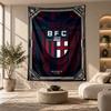 Decorative Tapestry,Bologna FC Printed Wall Art, Lightweight Wall Hanging For Bedroom Background