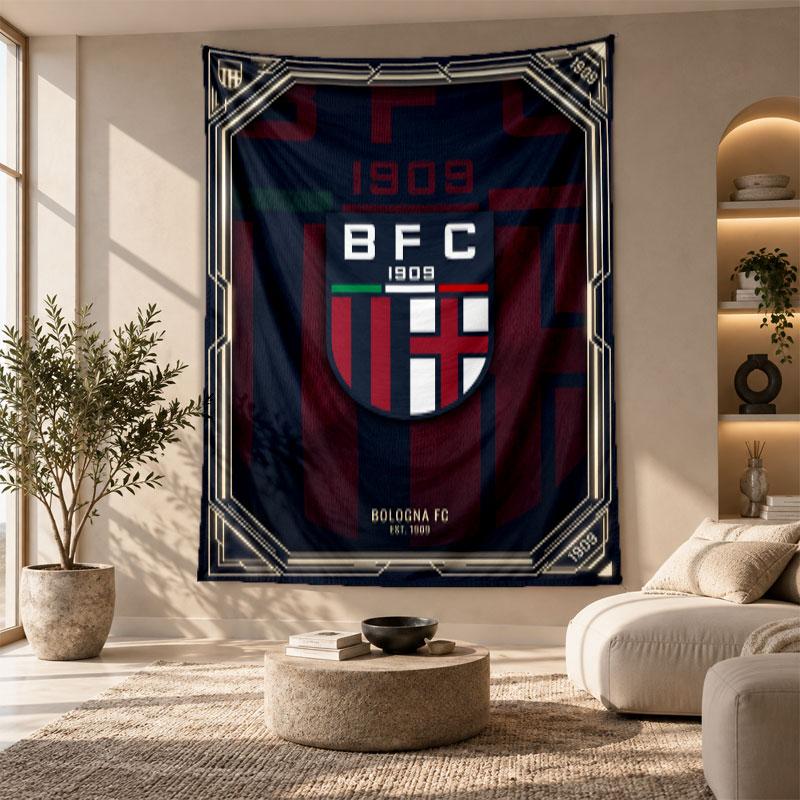 Decorative Tapestry,Bologna FC Printed Wall Art, Lightweight Wall Hanging For Bedroom Background