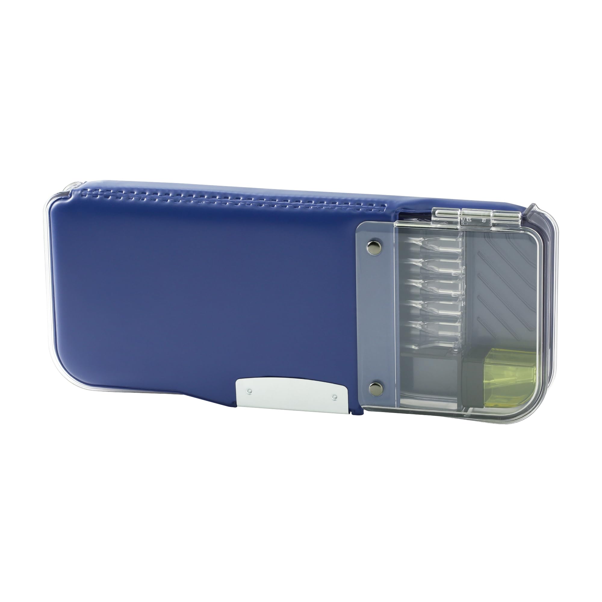 

Sonic Pencil Pencil Check Pencil Case with Case, Alpha, Ukasapo, Double-Sided Lock, Navy, FD-2529-K