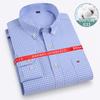 New 8XL Classic Causal 100% Cotton Plaid Shirts Men Long Sleeve Formal Social Soft Cozy Men Shirt Long Sleeve Slim Fit