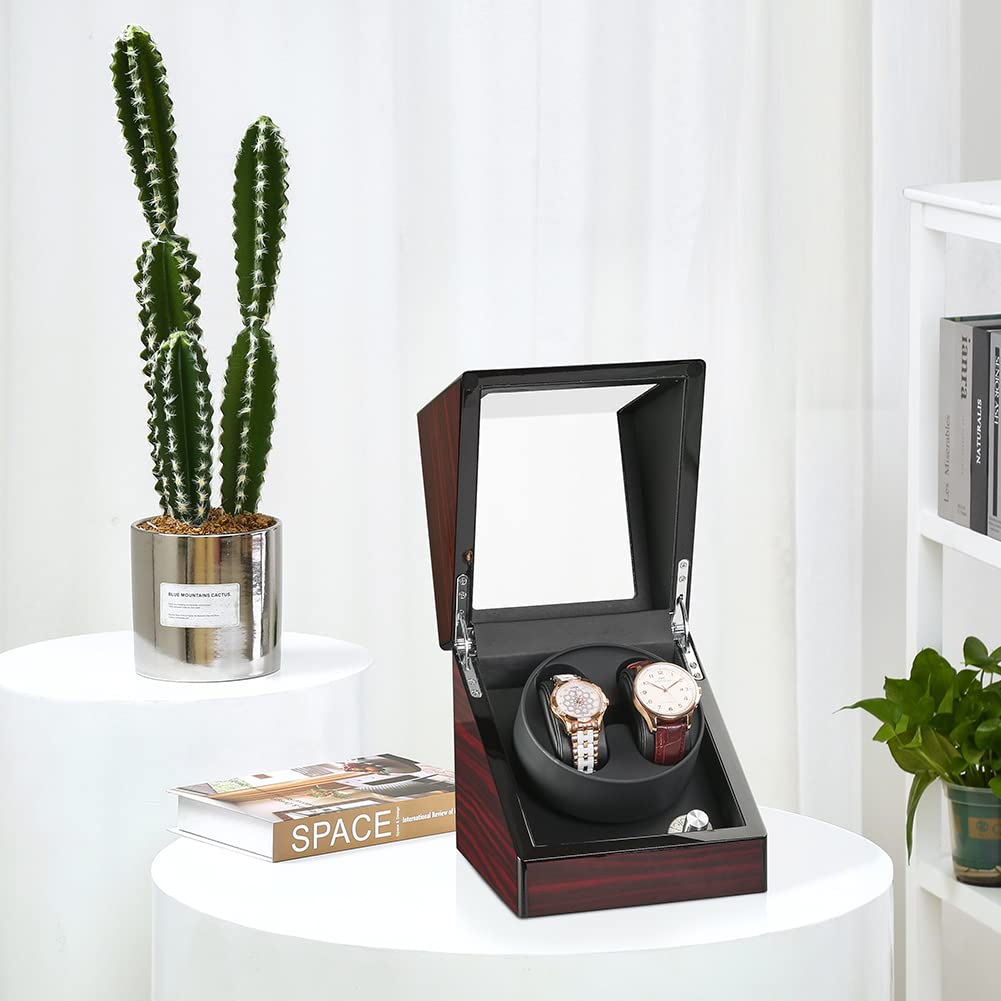 Remontoir de Montre Automatique Fabriqué au Japon avec Moteur Mabuchi Montre Automatique de Luxe Mise à Niveau 2023 (2 Montres), Design, Remontoir, (Byakudanmon-W136D-RT)