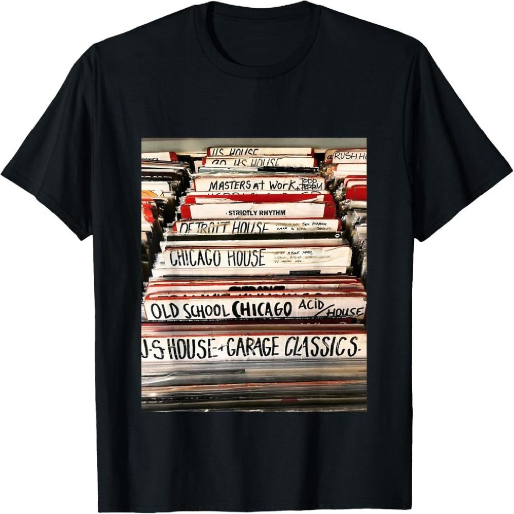 

House Music Vinyl Record Deep Soulful House DJ T-Shirt XXXXXL чорний