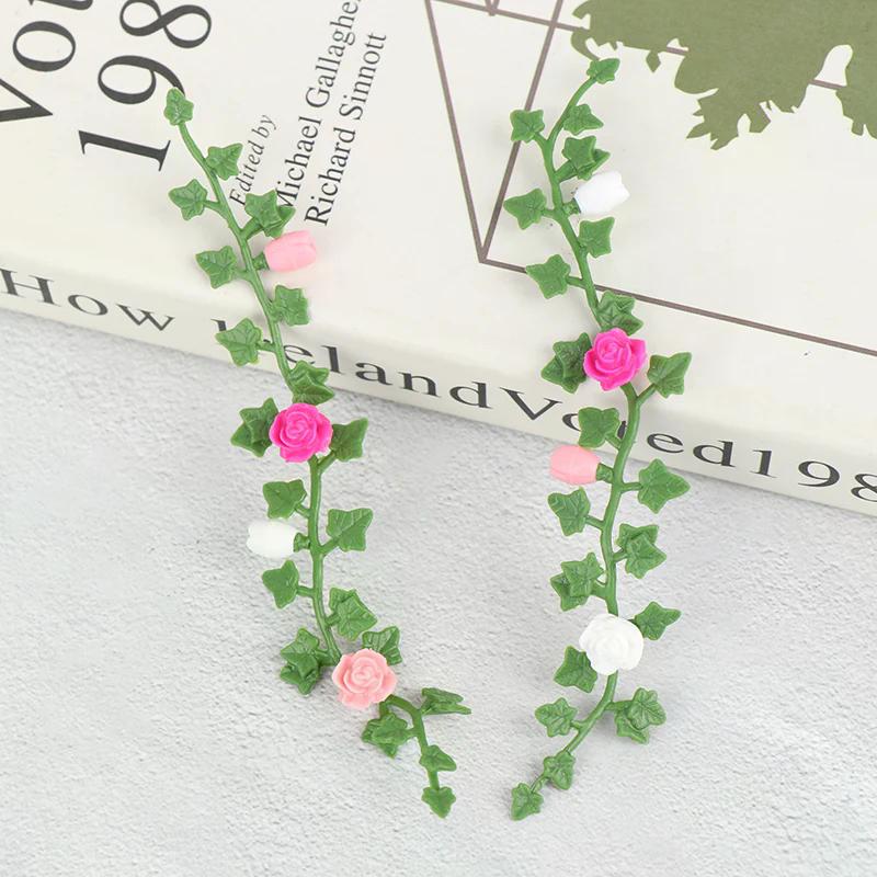 2 pezzi1:12 Casa delle Bambole Miniatura Fiore di Rosa Rampicante Rete per Rose Decorazione per la Casa Per Bambini Bambini Adulti