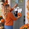Halloween Hanging Sign for Outdoor Yard, Porch, Door and Entryway Fall Decoration