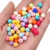 30pcs 8mm Mixed Colors Frosted Acrylic Beads Round Loose Spacer Beads for Necklace Bracelet Keychain DIY Jewelry Craft Making Beads