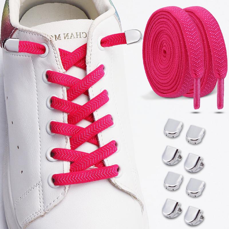 2Pairs Quick Lace Lazy Sports Shoestring Elastic No Tie Shoe Laces for Kids & Adults - Easy Slip-On Shoelaces Shoe Accessories
