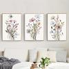 3 Stück Aquarell Blumenposter Wildblumen Kunstdruck Nordisch Botanisch Leinwandmalerei Wohnzimmer Wandkunst Bilder Für Schlafzimmer