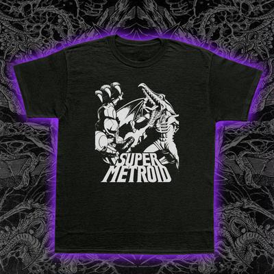 Super Metroid T-shirt SNES Retro Gaming Samus Aran Videogame Tee S-5XL