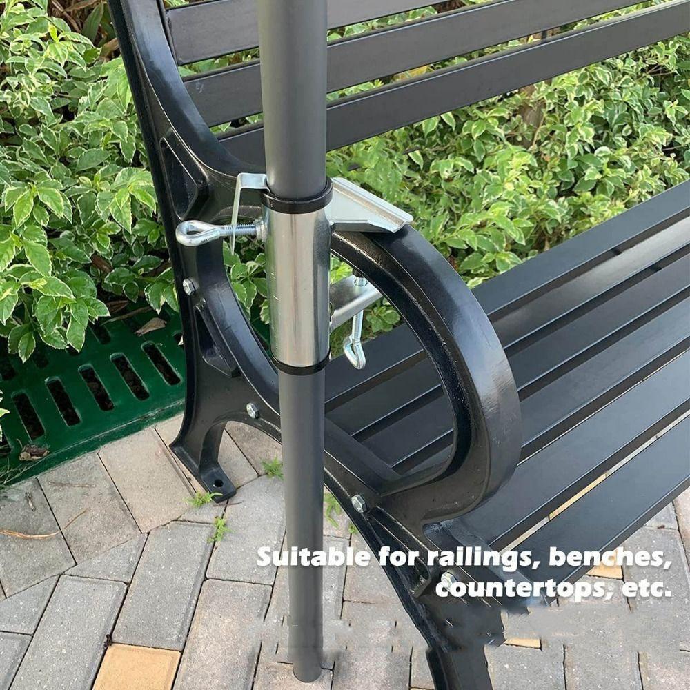 Easy To Install Patio Umbrella Holder Heavy Duty Umbrella Clip Durable Parasol Clamp  Camping