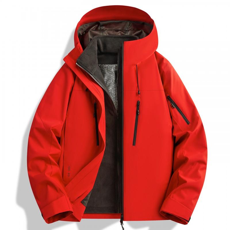 Lightweight 3-in-1 Waterproof Windproof Hiking Jacket With Removable Fleece Liner Men Women Outdoor Camping Trekking
