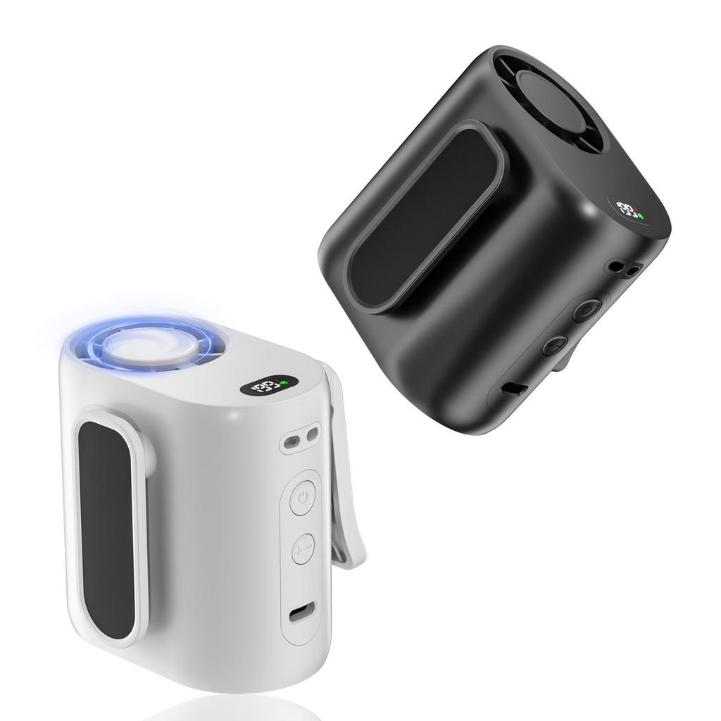 Portable High-Speed Waist Fan: USB Rechargeable, Strong Wind, Low Noise, Ideal for Outdoor High Heat.