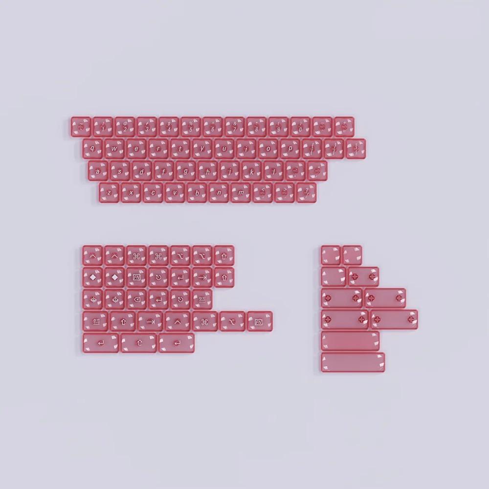 LCK 40S Transparent Low Profile Keycap Set Custom Ultra-thin Keyboard Cap Original Office Gaming KeyCap for Mechanical Keyboard