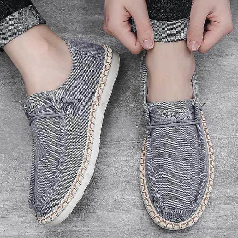 Men Lace-up Front Loafers British Casual Shoes Men's Breathable Business Shoes Flats Driving Shoes