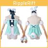 Costume Cosplay Seta Ragazza Coniglio Bianco Hatsune Miku Per Performance Teatrali Anime