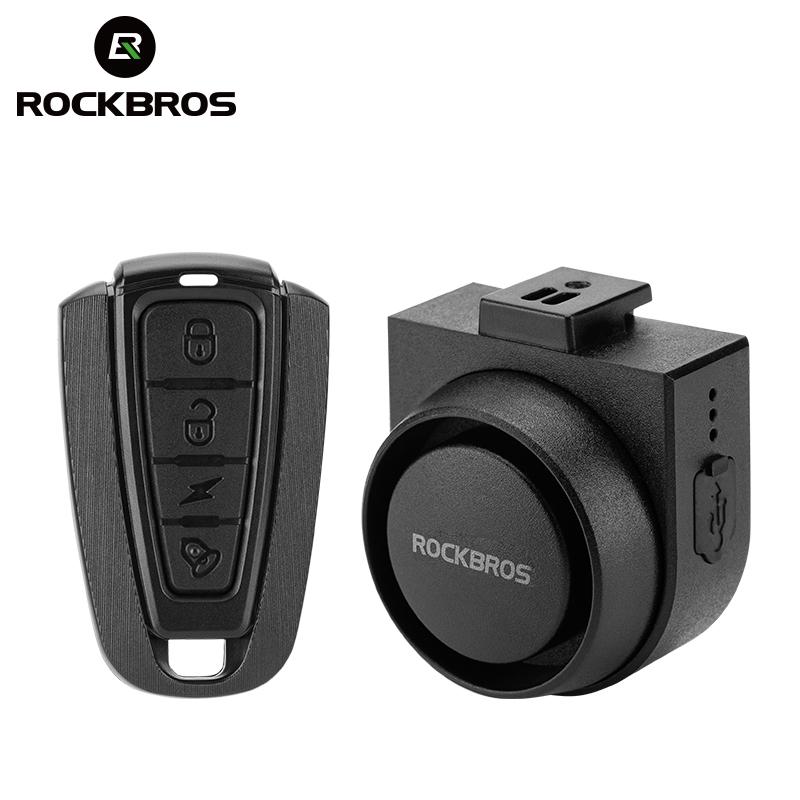 ROCKBROS Велосипедный звонок Type-C Вибрационный противоугонный сигнал для электровелосипеда с беспроводным пультом дистанционного управления Система охранной сигнализации