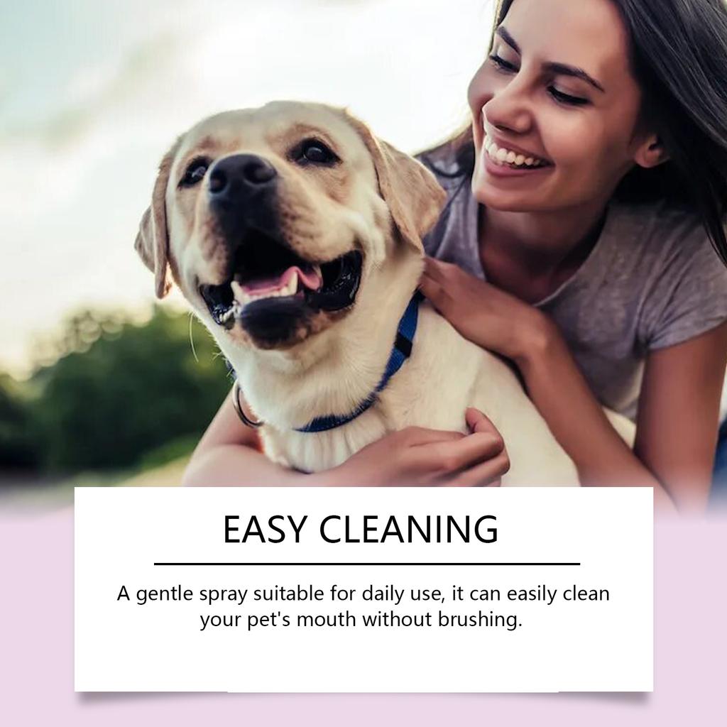 Spray Dental para Pets Spray de Higiene Oral e Limpeza de Dentes para Pets para Remover Manchas e Amarelamento