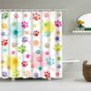 Colorful Trees Flower Palm Sunflower Bathroom Curtain Waterproof Polyester Shower Curtain Bath Curtain For Bathroom With Hooks