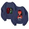 Children's Fashionable Lightweight Long-sleeved Round Neck Pullover With Pockets Printed Pullover