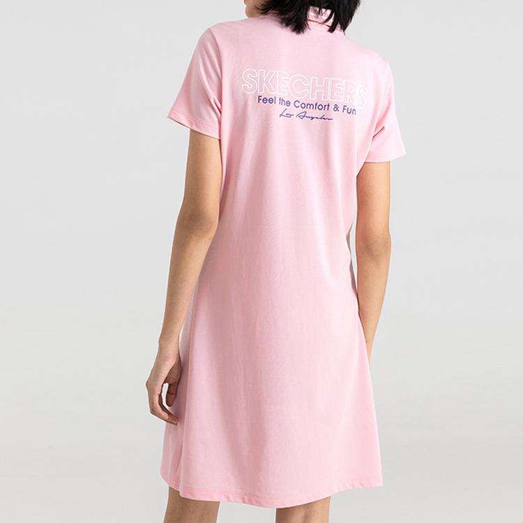 Skechers Knitted Sports Polo Dress Women Dresses Orchid-Pink L220W009-0093