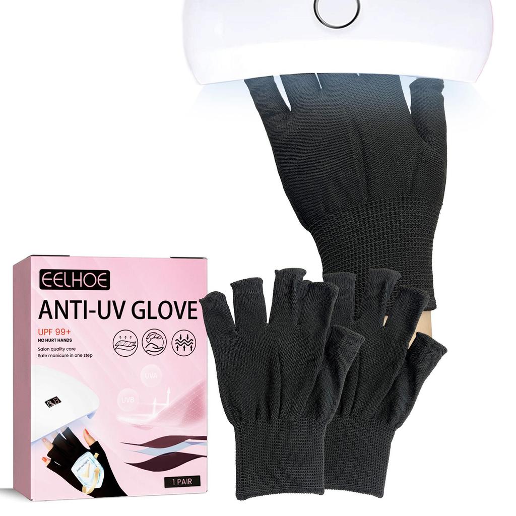 EELHOE Nail UV Gloves – Specialized for Nail Lights, Providing Protection Against Darkening and Hand Radiation Exposure