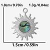 4Pcs No Fade Metal Stainless Steel Charm Real Natural Abalonewhite Shell Angel Sun Connector Charms For Jewelry Making Supplies