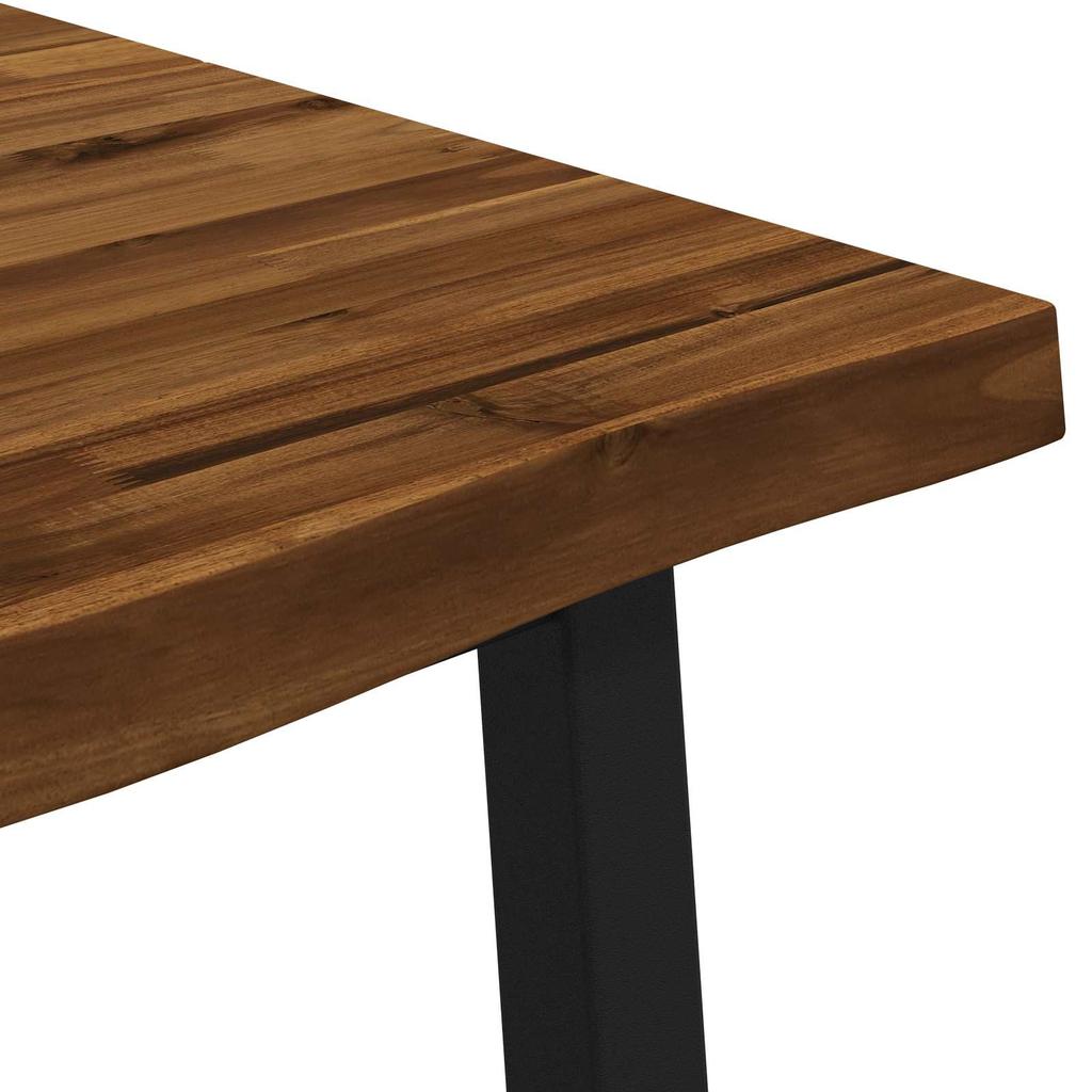 Live Edge Dining Table 140 x 90 x 75 cm Solid Acacia Wood Natural