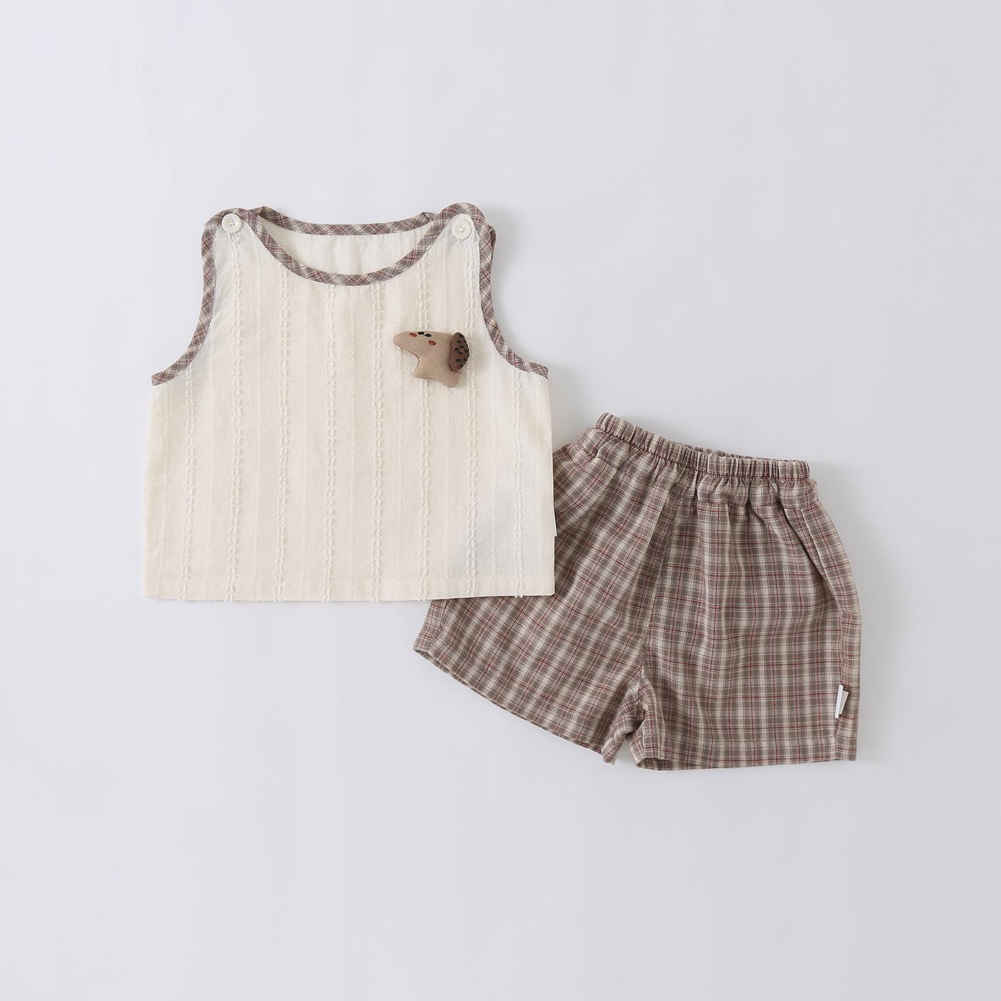 Cartoon Baby Boy Sleeveless Summer Vest & Shorts Set 100cm
