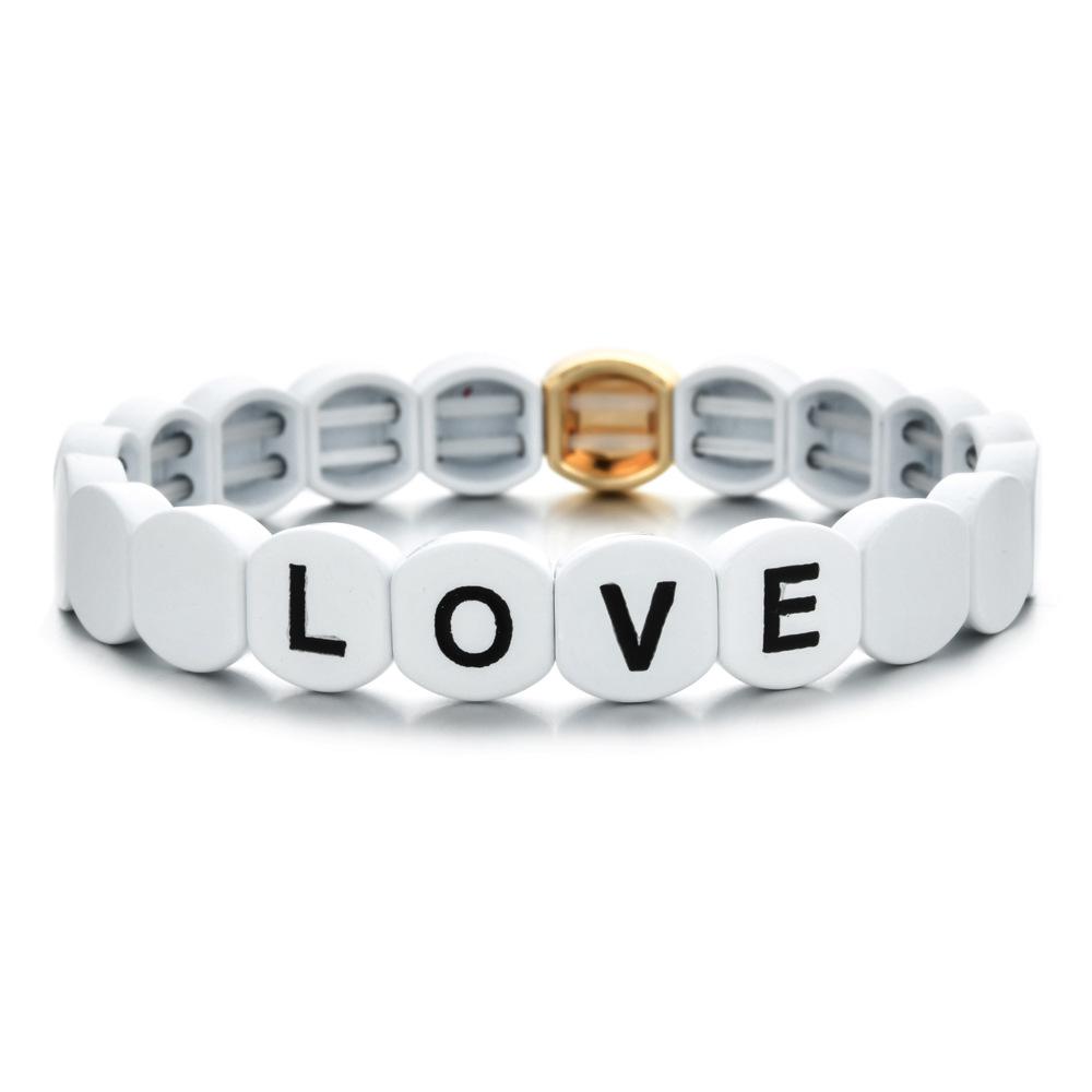 Fashion Bracelet Alloy Paint New Bracelet Honeycomb LOVE Bracelet