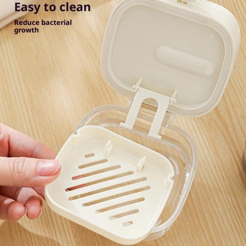 2 In 1 Multi-Layer Denture Retainer Case With Mirror Cap Cleaning Storage Box With Cleaning Brush No-Leak Oral Orthodontic Box
