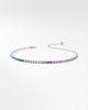 BAMOER 925 Sterling Silber Klassische Tennisarmbänder, Regenbogen Zirkonia Tennisarmband Modeschmuck Geschenke für Frauen