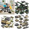 Military Battleship Building Blocks Set For Kids With Plastic Pieces And Large Size