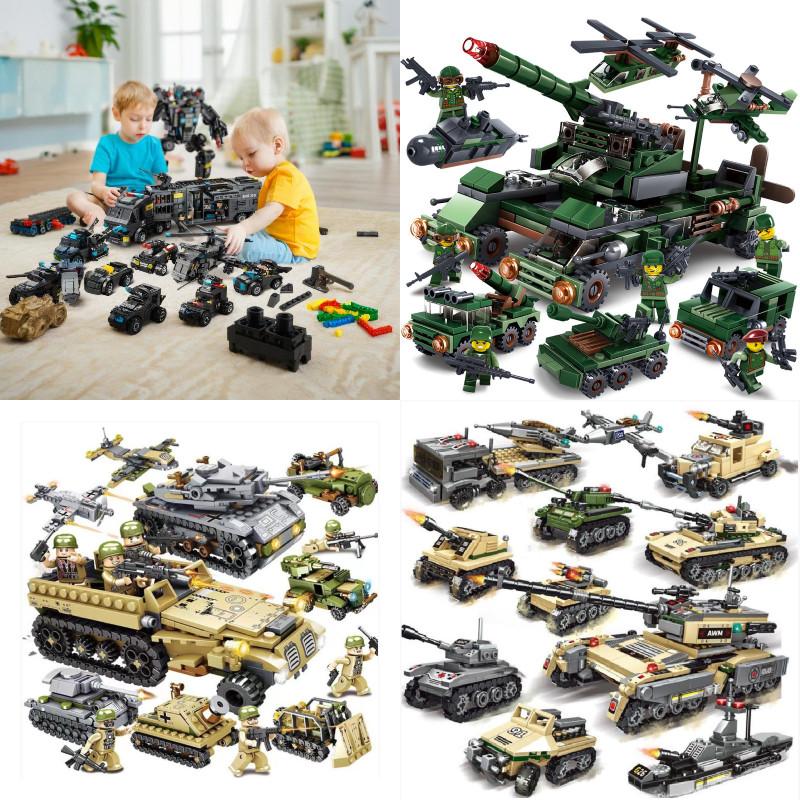 Military Battleship Building Blocks Set For Kids With Plastic Pieces And Large Size