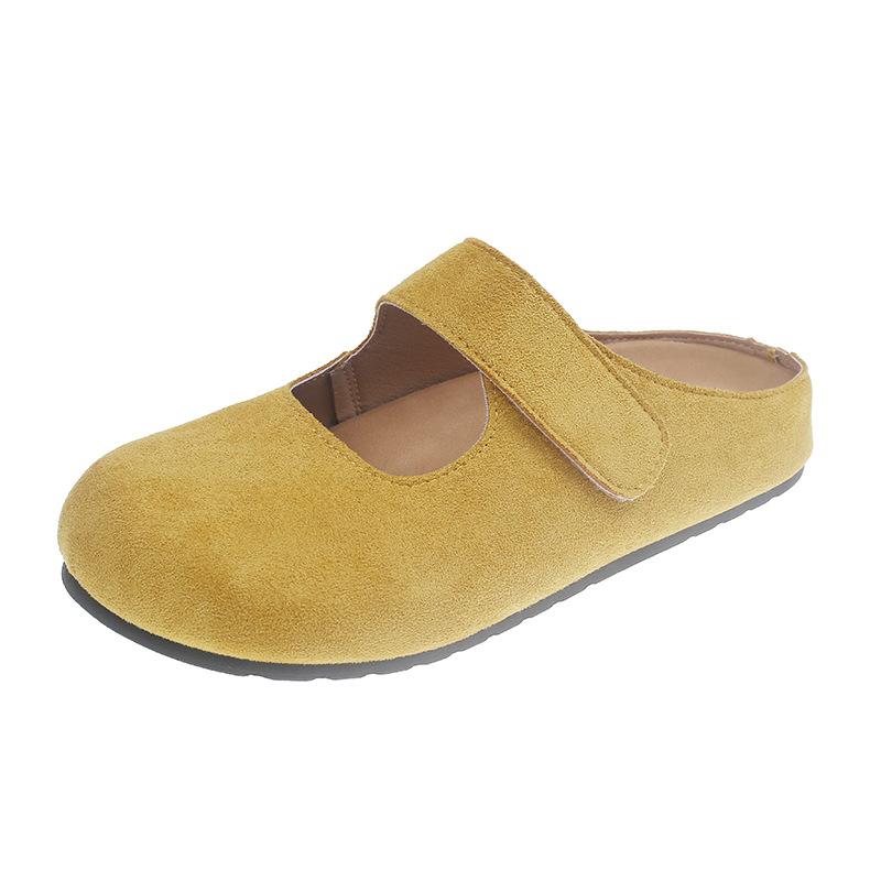 Birkenspring summer slippers female lazy one pedal 2025 new magic casual outer wear bag head half slippers female