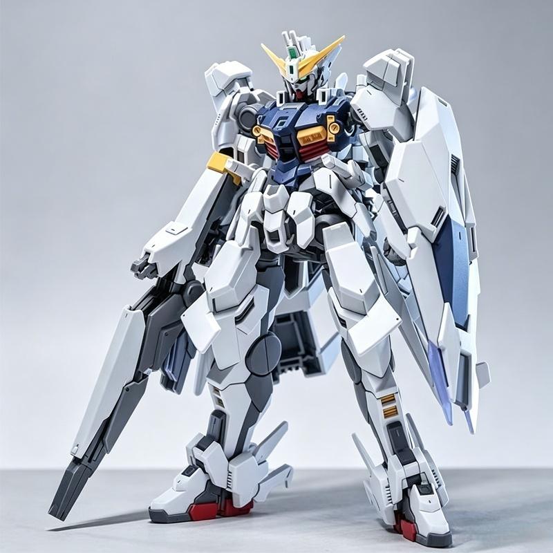 Qianye Model 1/144 HG EES-001 Aster Purple Assembly Model Kit Anime Warrior Robot Plastic Model Toy Collectible Desktop Gift