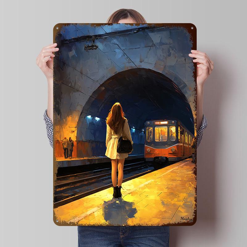 Underground Glow Impressionist Printed Poster Customized Retro Wall Art Vintage Metal Tin Signs for Home Gamer Room Decoration