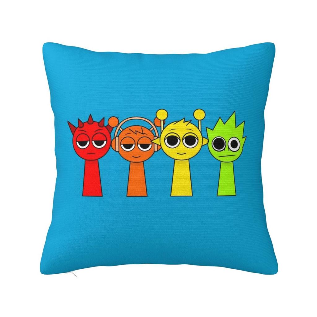 Cartoon Game Sprunki Square Pillowcase Cushion Cover Pillow Case Throw Pillow Cover for Home Bedroom Car