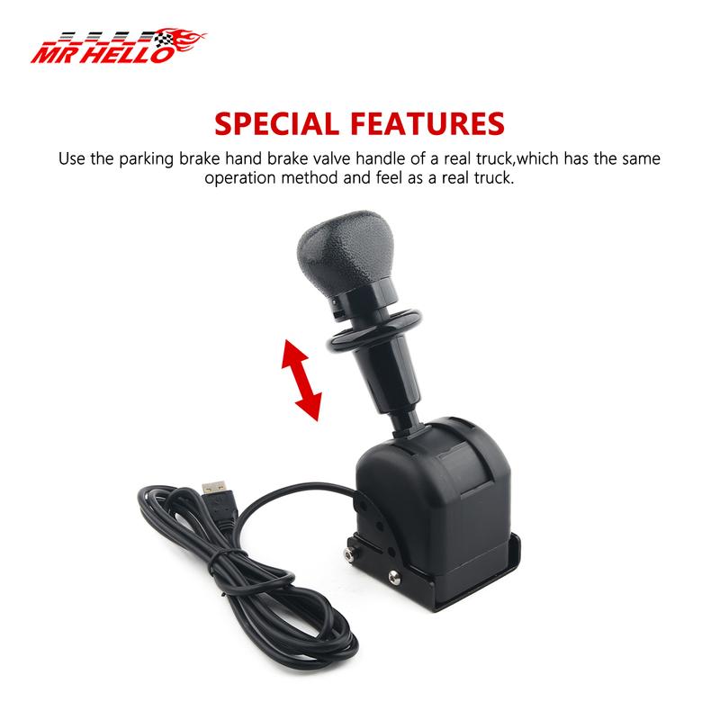 For Logitech G923 G27 G29 Thrustmaster T300 PC USB Handbrake For ETS2 European/American Truck Sim Racing Games Hand Brake