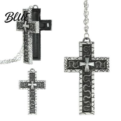 Multi-purpose Pendant Necklace Korean Game Ten-Shaped with Secret Compartment Durable