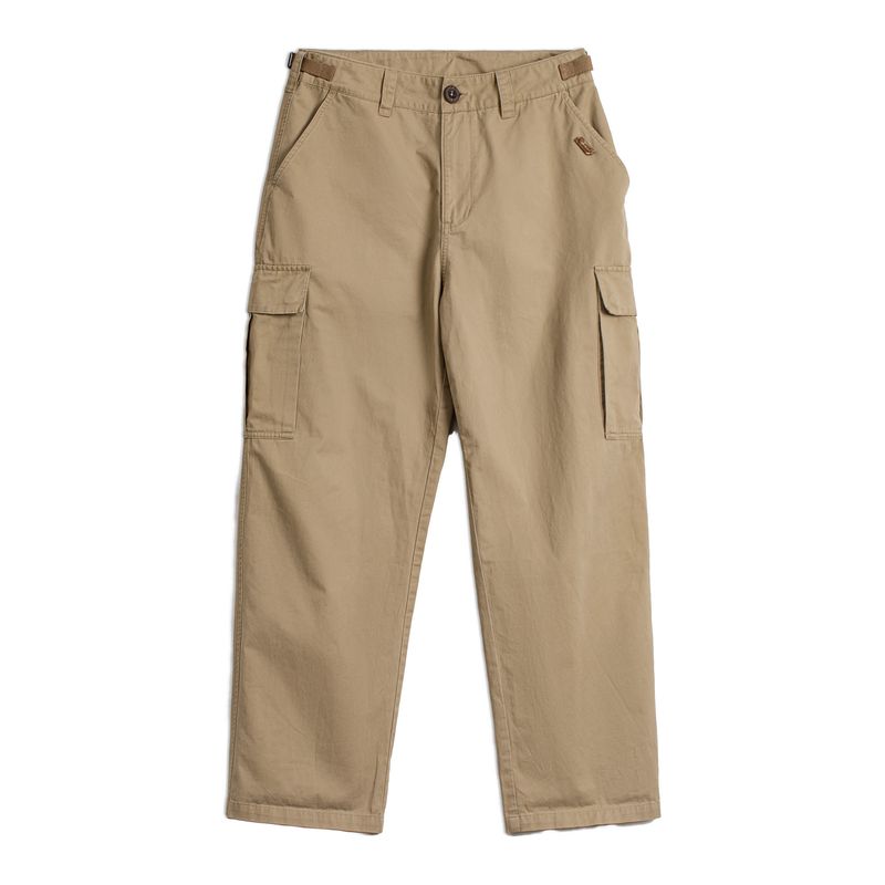 Madden Workwear American Retro Light Khaki M65 Large Pocket Straight Casual Pants Old Money Brushed Long Trousers Men's Autumn