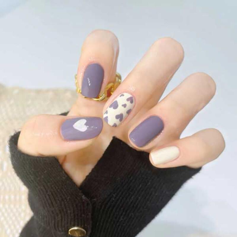 Berry Ferry Cute Heart Nail Tips [24tips] NR184