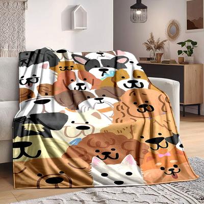1 Manta para Perros y Cachorros, Manta Ligera de Franela para Sofá, Cama, Viaje, Camping, Sala de Estar, Oficina, Sofá052
