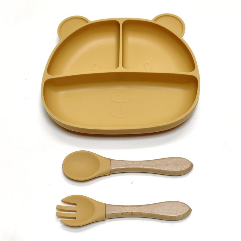 Gel dinner plate children eating tableware adsorption High Quality Durable Design Safe for Children on the desktop fruit plate silicone supplement pl